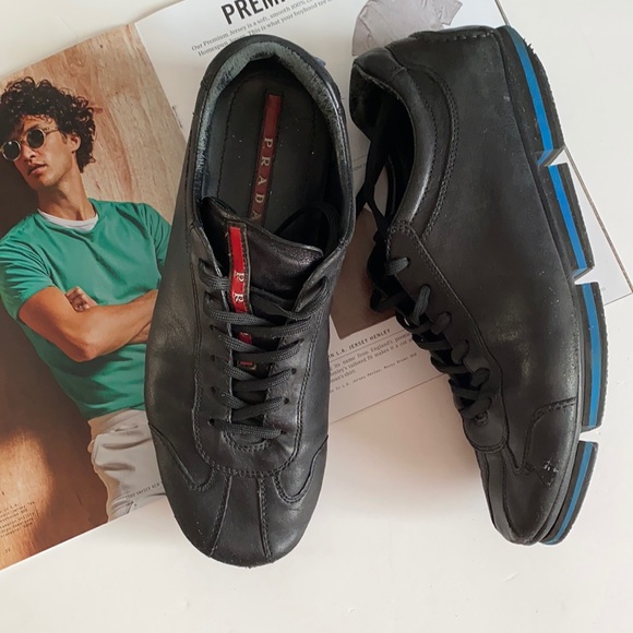 PRADA men’s leather sneakers - Picture 1 of 6